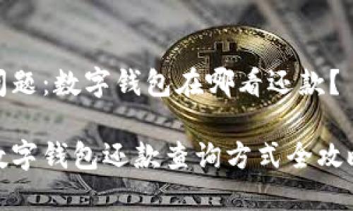 问题：数字钱包在哪看还款？

数字钱包还款查询方式全攻略