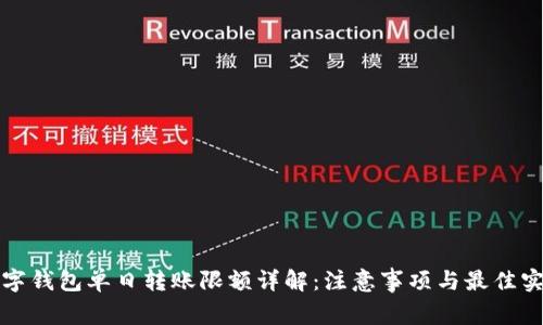 数字钱包单日转账限额详解:注意事项与最佳实践